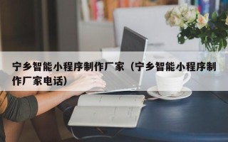 北海宁乡智能小程序制作厂家（宁乡智能小程序制作厂家电话）
